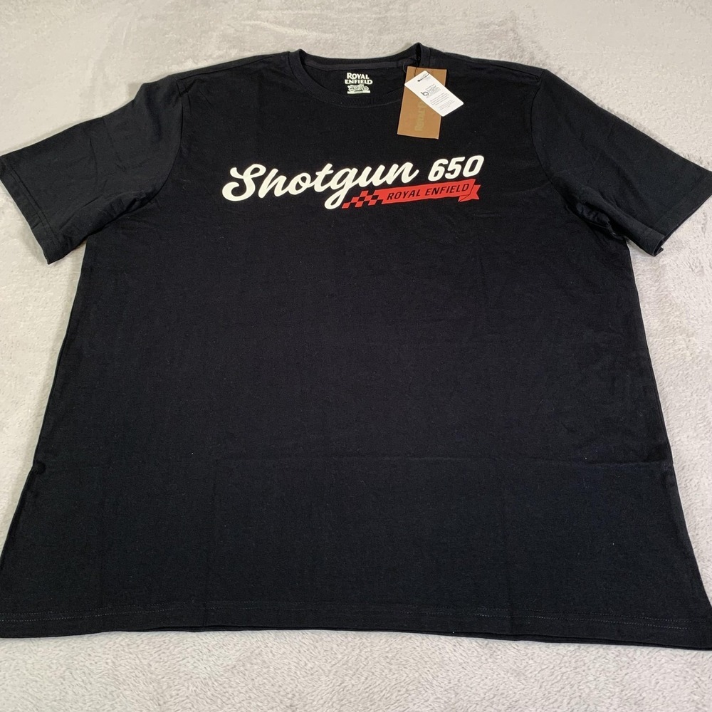 Royal Enfield Shirt Mens XL Black Shotgun 650 Graphic Tee Motorcycle NEW